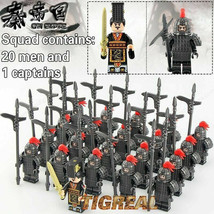 21pcs Ancient China Wars The Qin Dynasty Army Soldiers Custom Minifigures Toy Gi - £61.02 GBP