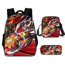 2021 3pcs/Set Backpack Beyblade Burst Evolution Backpack Shoulder Bags 3D Print  - £30.24 GBP