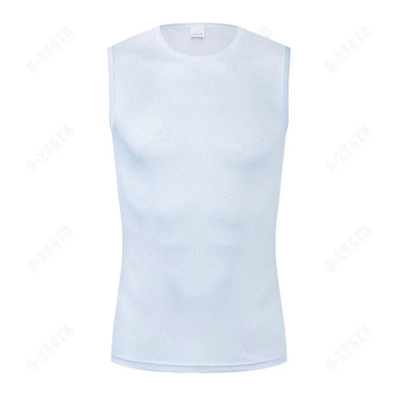 2024 Cycling Base Layer   White Cycling Undershirt Quick Dry Running Vest High i - £46.39 GBP