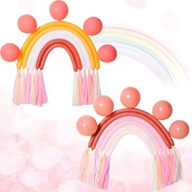 Boho Rainbow Balloons Garland Boho Rainbow Baby Shower Party Decorations Retro - £11.91 GBP
