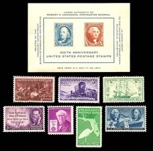 1947 Year Set of 7 Commemorative Stamps &amp; S/S Mint NH - Stuart Katz - £5.99 GBP