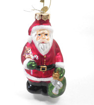Midwest Cbk Red Santa with Bag of Toys Glass Christmas Ornament - £9.33 GBP