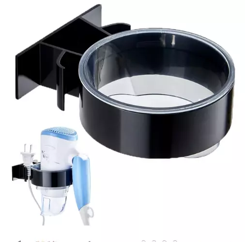 SDFSA Hair Dryer Holder Without Drilling Glued on tiles Holder Dryer Sto... - €12,79 EUR