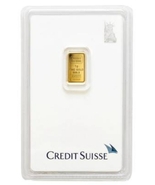 Credit Suisse 1 Gram Gold Bar 999.9 Of Fine Gold - £194.81 GBP