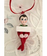 Dept 56 Elf on a Shelf Ornament w Blank White Sign to Personalize 3.5&quot; Tall - $47.54 CAD