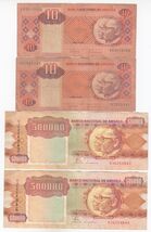 Angola, 10, 500000 Kwanzas, (Lot of 4) Banco Nacional De Angola Banknotes, - $12.19