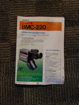 Original Sony BMC-220 Operating Service Manual - $18.65