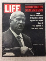 Life Magazine Nov 27 1970 Part 1 Khrushchev Remembers  Car Ads Color Pics - $19.99