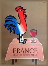 Decorative Poster.Home Room interior wall art design.France.Cock.Flag.Wine.7900 - £12.94 GBP+