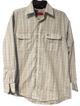 George Strait Wrangler Shirt Mens M Plaid Button Up 2 Pocket Cowboy Cut Rodeo - £11.75 GBP