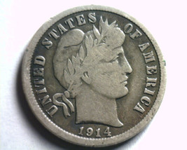 1914 Barber Dime Very Fine Vf Nice Original Coin From Bobs Coins Fast Shipment - £11.06 GBP