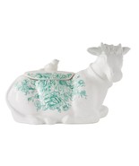Pioneer Woman Agatha Stoneware Cow Cookie Jar Food Storage Green Gift NEW - $68.97