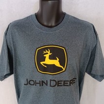 John Deere Gildan T-Shirt Large Gray - £13.54 GBP