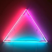 New Equilateral Triangle Neon Sign Acrylic Aesthetics Glass Light Gift 21&quot;x15&quot; - £199.03 GBP