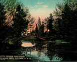 Rustic Bridge and Lake Point Defiance Park Tacoma WA UNP 1910s DB Postcard - $5.31