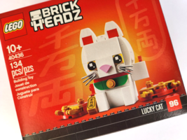 Lego 40436 Brickheadz Lucky Cat - 134 Pieces - New &amp; Sealed Retired Maneki Neko - £26.04 GBP