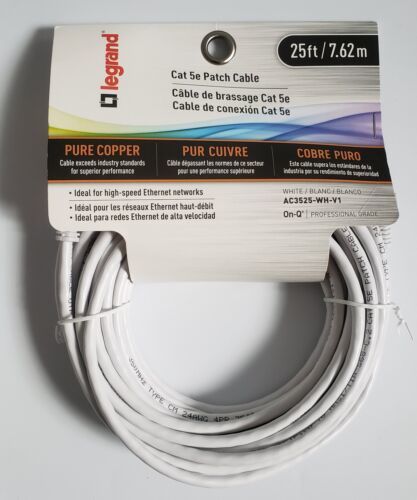 Legrand On-Q Cat 5e Patch Cable Ethernet  25-FT - $10.00