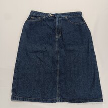 Liz Claiborne LizWear RN#52002 Women's Blue Cotton Rear Slit Denim Skirt Size 10 image 9