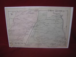 Antique 1870s First District Howard County, MD Map - £58.17 GBP