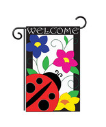 Spring Ladybug - Applique Decorative Garden Flag - G154059-P2 - £15.92 GBP