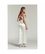 Authentic Free People Silver Crush jumpsuit pants top  Sz 6 New - $77.43 CAD