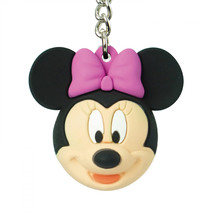 Minnie Mouse Face 3D Foam Ball Keychain Multi-Color - £9.49 GBP