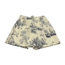 Denim &amp; Co. Wrap Shorts Women&#39;s XL Ivory Tropical Print Pockets High-Rise - £22.82 GBP