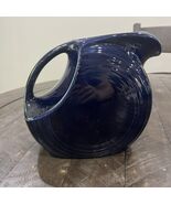 Homer Laughlin FIESTA WARE Cobalt Blue Disk Pitcher Creamer Disc 7&quot; - $544.63 MXN
