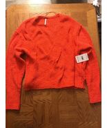 Free People Womens Orange Knit Sweater Size Small 0024 - €108,72 EUR