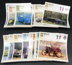 27 1970s VTG Renault France Atlas Editions Classic Cars Info Spec Cards - £9.58 GBP