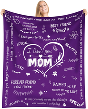 Mother&#39;s Day Gifts for Mom from Daughter Son,I Love You Mom Blanket Gifts for Bi - £30.10 GBP