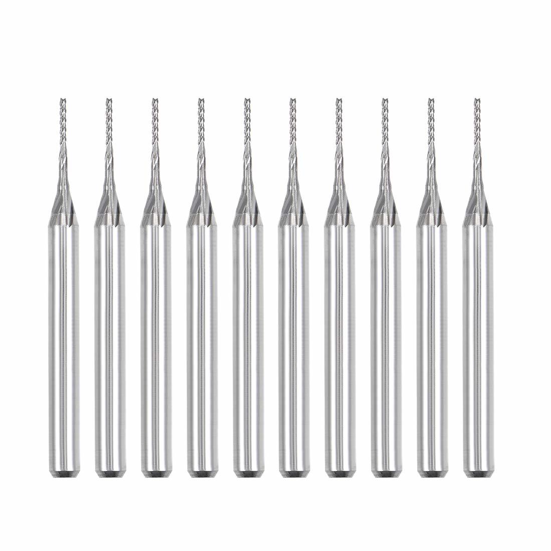 Uxcell 10Pcs 0.7Mm Carbide End Mill Engraving Milling Cutter Cnc, 1/8&quot; S... - $29.92
