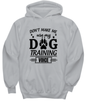 Dogs Hoodie Dog Training Voice Ash-H  - £26.11 GBP
