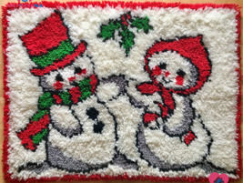Christmas Snowmen Rug Latch Hooking Kit - $35.99