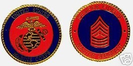 Usmc Marine Corps Master Serg EAN T Challenge Coin - £29.56 GBP