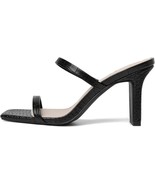 Womens Two Strap Open Toe Block Heeled Sandal Slip On Square Toe Heels(S... - £15.21 GBP
