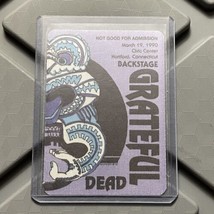 Grateful Dead Civic Center Hartford CT Reproduction Backstage Pass Sticker - £10.08 GBP