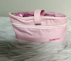 Conair Travel Hair Curler Set Electric 3 sizes Pink Styler 10 Rollers &amp; ... - £13.92 GBP