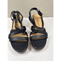 Lucky Brand Batikah Black Strappy Wedge Sandals Womens Size 9.5  NWOT - $652.13 MXN