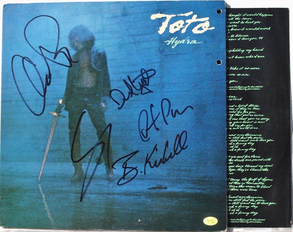 TOTO - HYDRA ALBUM SIGNED X5 - S. Lukather, B. Kimball, D. Paich, S. Por... - $279.00