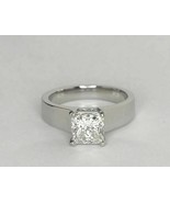 1.80 Ct Princess Cut DVVS Solitaire Diamond Engagement Ring 14K White Go... - $100.28