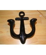 Cast Iron Anchor shaped Coat Hook blk 8&quot;x51/2&quot; - £4.67 GBP