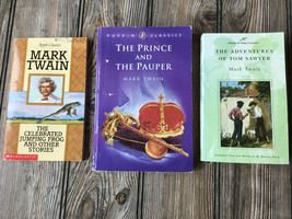 3 Mark Twain Book Lot - Adventures of Tom Sawyer,  The Prince and The Pauper + - £5.26 GBP