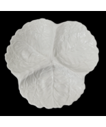 Wedgewood Countryware Bone China Cabbage Leaf 3 Compartment Relish Plate - $1,243.78 MXN