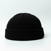 Ribbed Simple Double Layer Premium Beanie Women Men Black Knit Hat Ski Head US - £10.85 GBP