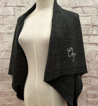 One Teaspoon OTS Off Black Wrap Shrug Sweater Size Large NEW Wool Acrylic - £23.54 GBP