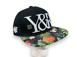 Y&amp;R Los Angeles Young Reckless Tropical Snapback Cap Embroidered Black P... - £17.75 GBP