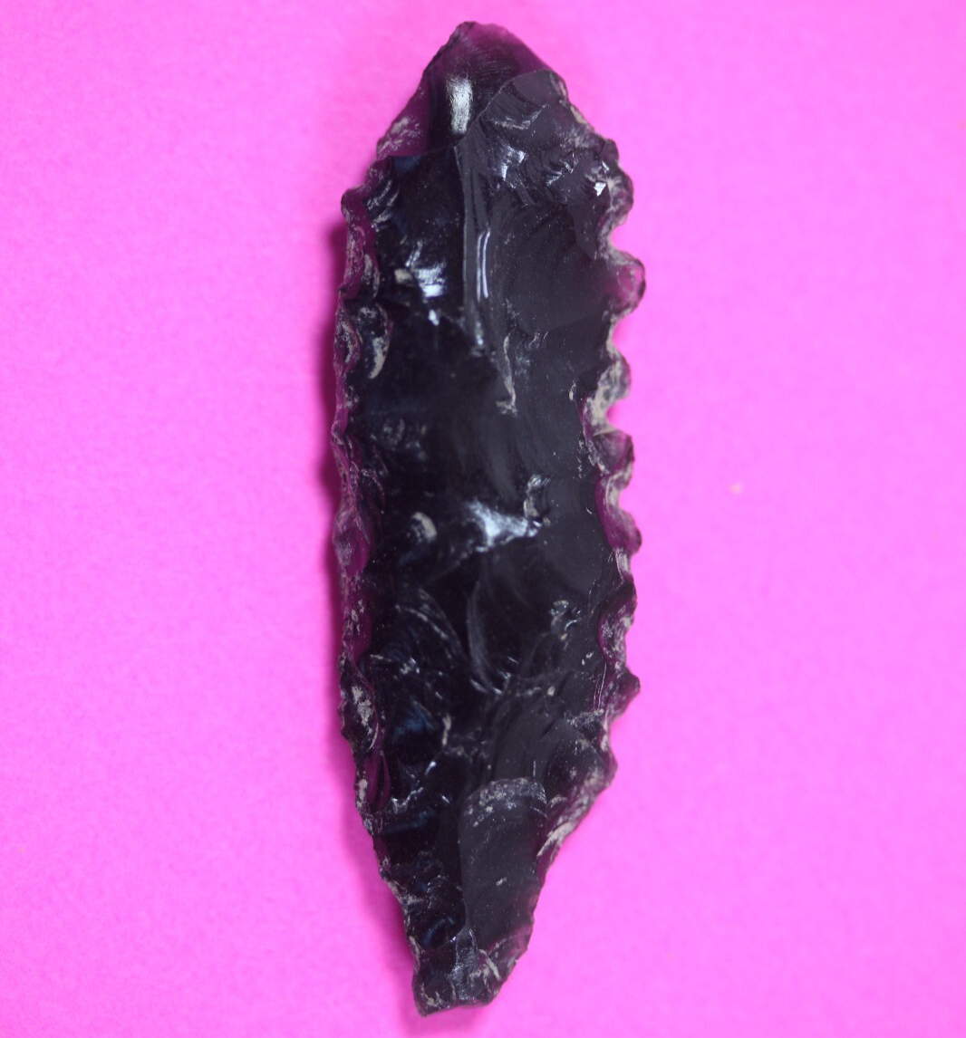 Authentic Pre Columbian Artifact Aztec Arrowhead Battle of Mexico City C... - $29.99