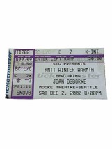 JOAN OSBORNE MOORE THEATRE SEATTLE CONCERT TICKET STUB 12/2/2000 - $150.33 MXN