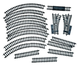 VTG New Bright Plastic Railroad Train Track Piece Lot 8 Curved - 5 Strai... - £23.23 GBP